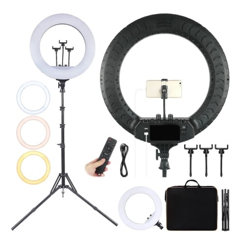 Rechargeable Selfie Video Ringlight - 18".
