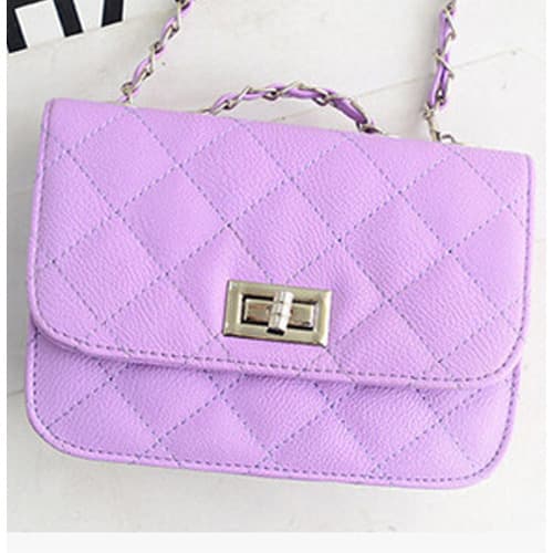Women s Leather Cute Mini Cross Body Chain Shoulder Purse Purple Konga Online Shopping