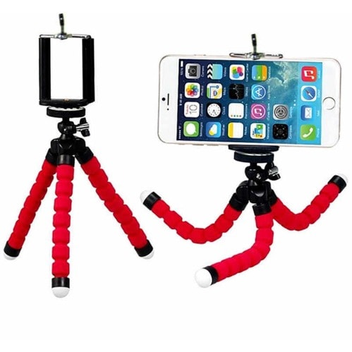 Flexible Sponge Octopus Tripod Stand FREE Phone Holder Clip