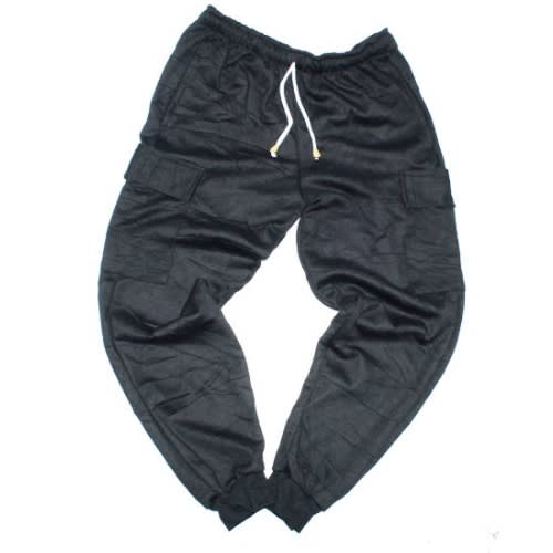 Men s Plain Combat Joggers Black Konga Online Shopping