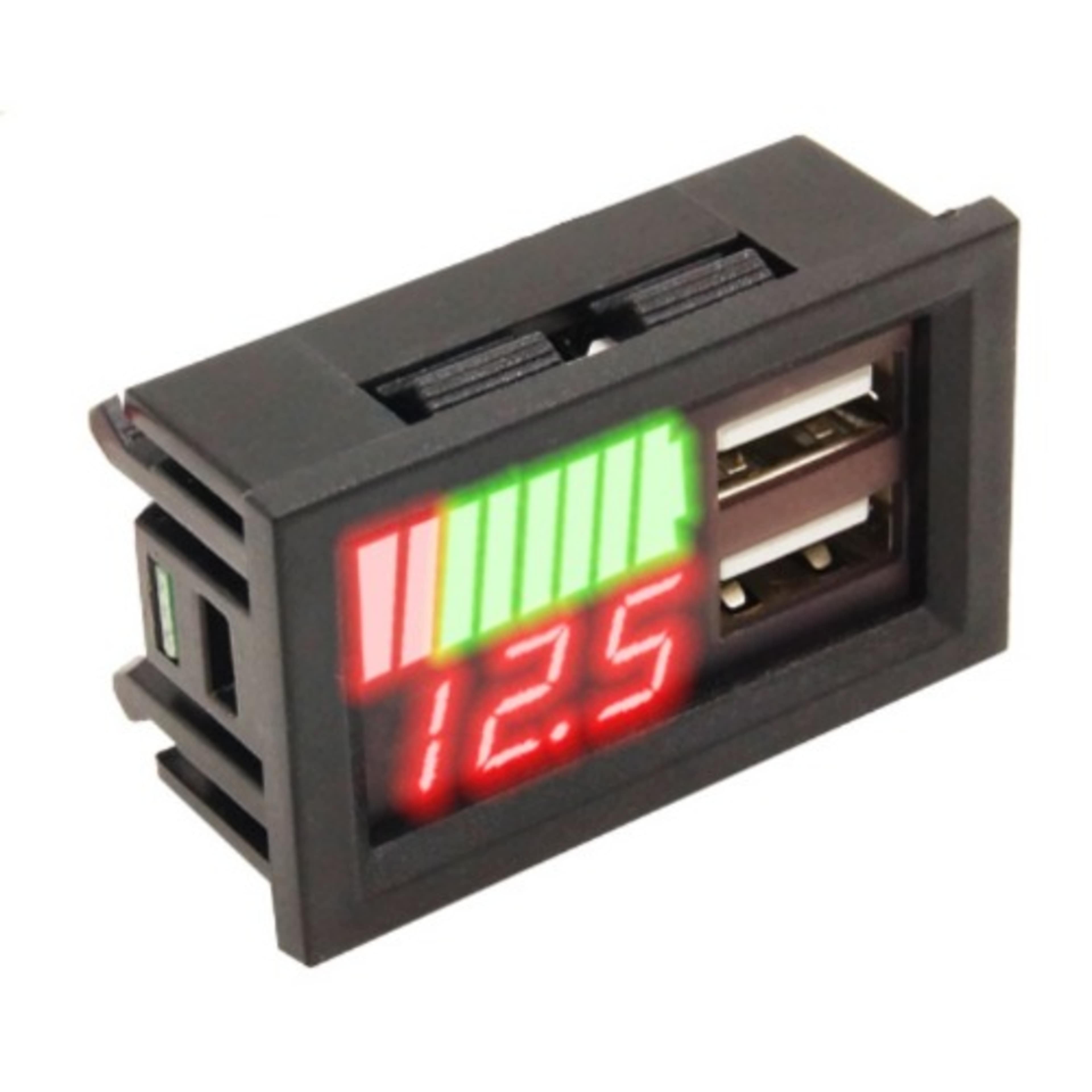 Digital Voltage Monitor With Dual Usb Charger