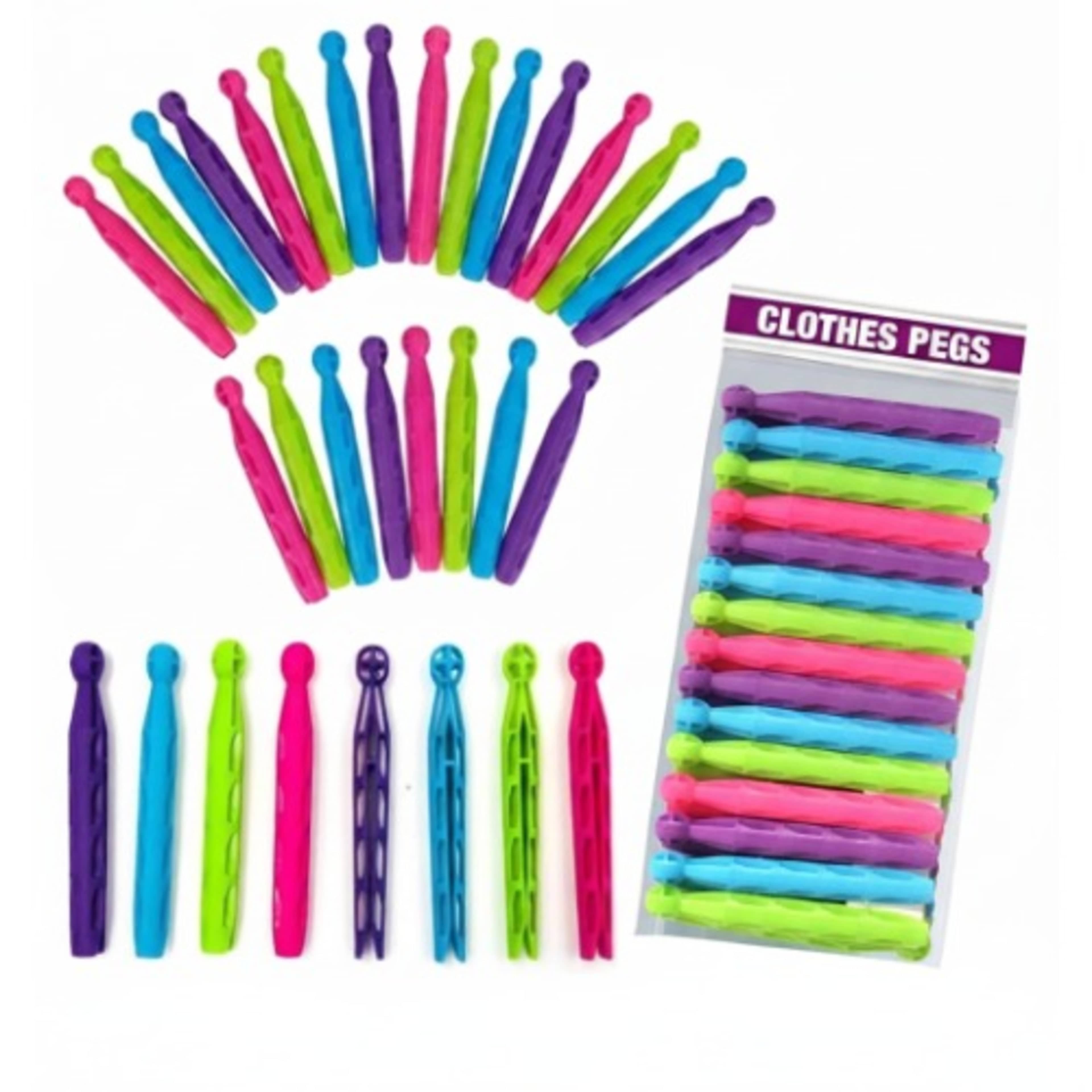 Prima  Multi-colour Clothes Pegs - 24pcs