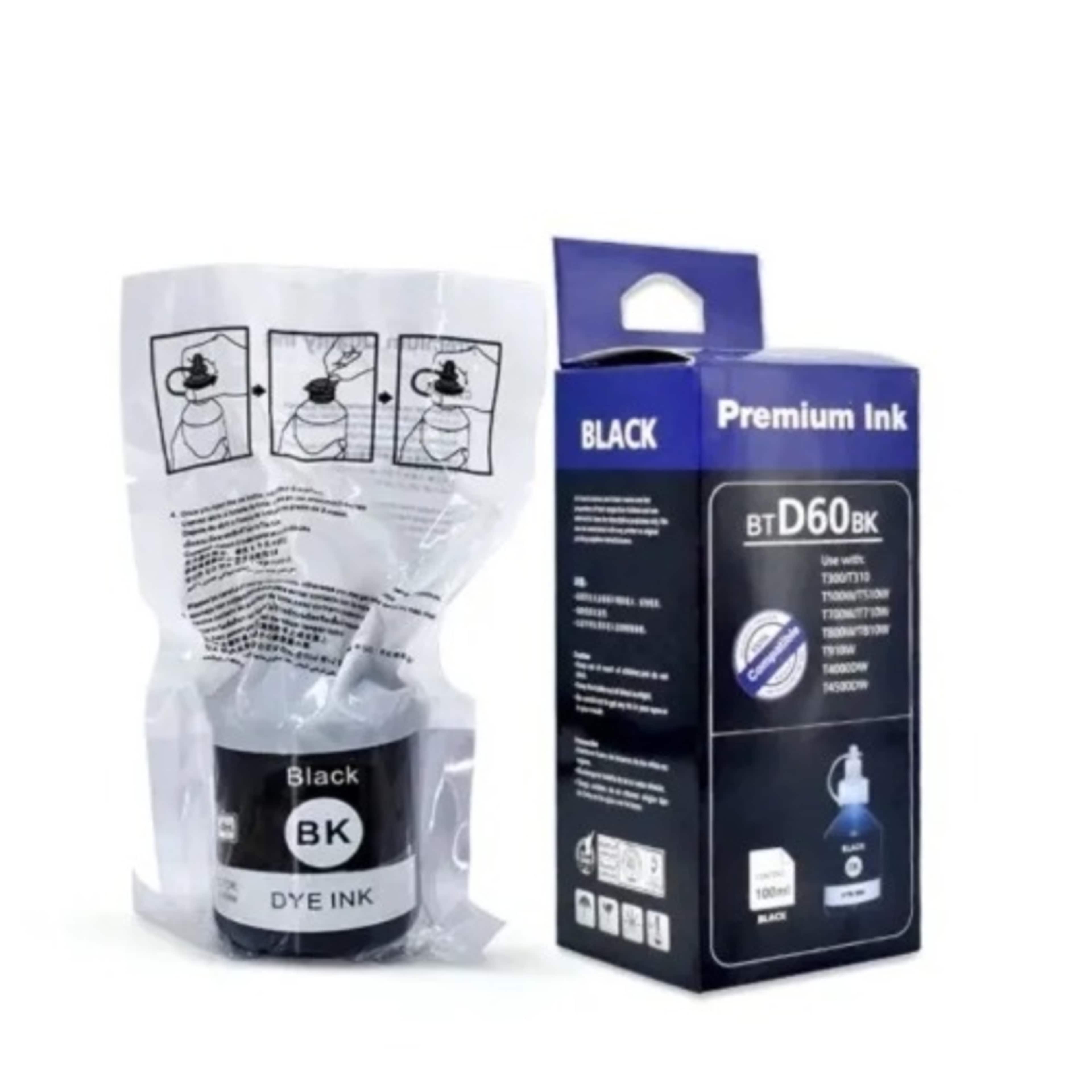 Brother Compatible D60bk Ink For Brother Bottle Cart...