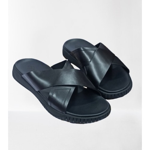Italiano Man Slippers - Black.