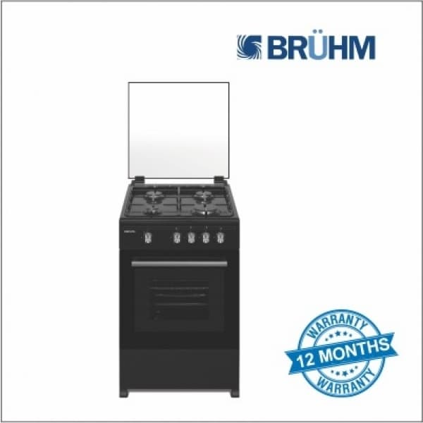 Bruhm 4 Burner Gas Cooker With Oven - 50cm X 50cm.