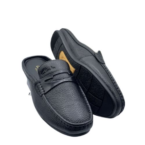 Leather Half Loafers.