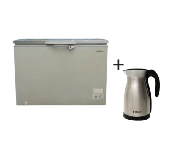 AEON Aeon Chest Fz/sd/252l/acf250gk/r600a/grey + Kettle.