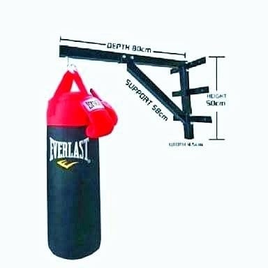 Punching Boxing Bag + Wall Bracket + Free Boxing Gloves.