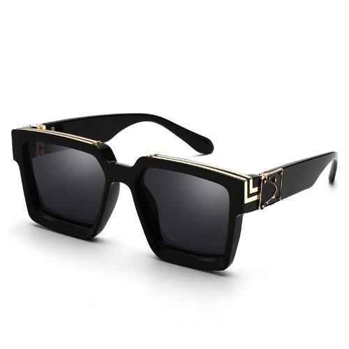 Fashion Front Men Unisex Sunglass - Black.