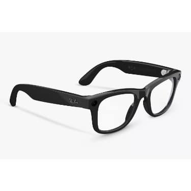 Ray Ban Meta - Wayfarer Smart Glasses With Meta AI Audio Photo Video - Clear Lens - Shiny Black.