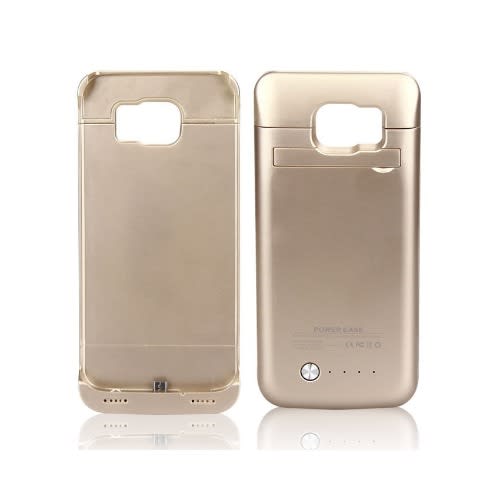 4200maH Rechargeable Battery Back Case for Samsung S6 Edge - Gold