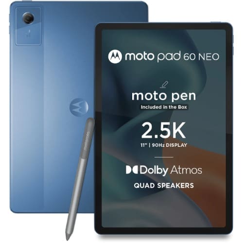 moto Pad 60 Neo 5G - 11" - 8GB RAM - 128GB ROM - Nano SIM - 7040mAh - Malibu Blue