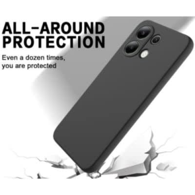 Silicone Back Case For Redmi Note 13 4g - Black