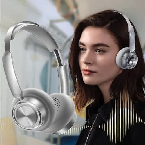 Retro Design Noise-cancelling Wireless Bluetooth 5.4 Headphone - Model Rb830hb Silver - View 2