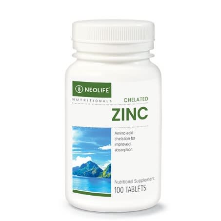 Chelated Zinc - 100 Tablets - Single - View 1