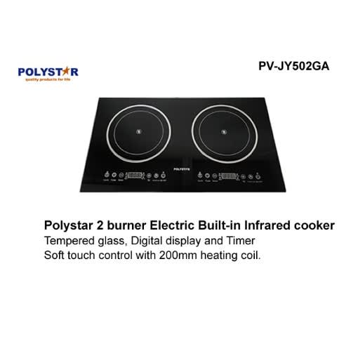 2 Burner Polystar Electric Digital Display Built-In Infrared Cooker - View 2
