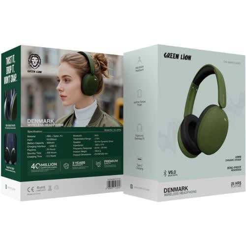 Green Lion Denmark Wireless Headphone - Green - View 2