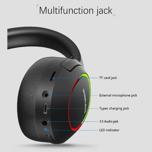 L800 Foldable Rgb & Enc Noise Reduction Wireless Gaming Headset With Microphone- Black - View 4