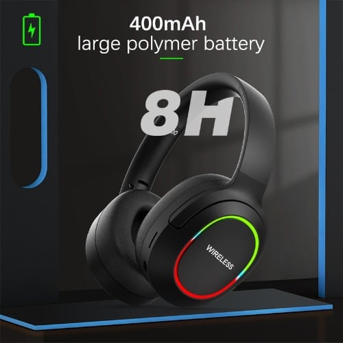 L800 Foldable Rgb & Enc Noise Reduction Wireless Gaming Headset With Microphone- Black - View 2