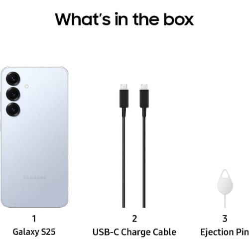 Galaxy S25 - 6.2" - Dynamic Amoled - 12GB RAM - 256GB ROM - Physical & Esim - 4000mAh - White - View 3