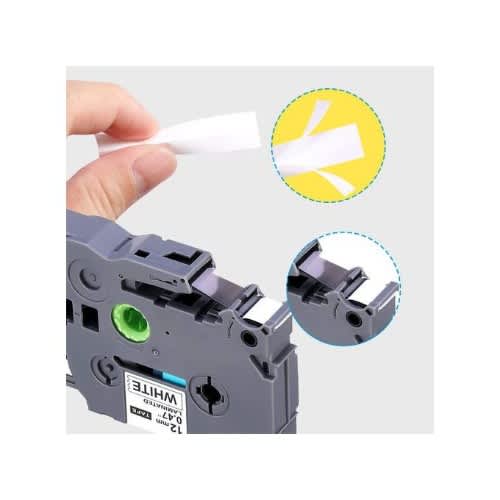 Tzc 231 Black On White Label Printer Tze-231 Tape Cartridge - 12mm - View 5