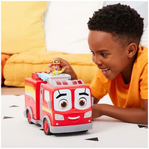 Junior Firebuds Bo & Flash Action Figure & Fire Truck Vehicle Toy With Vroomlink For Kids - View 4