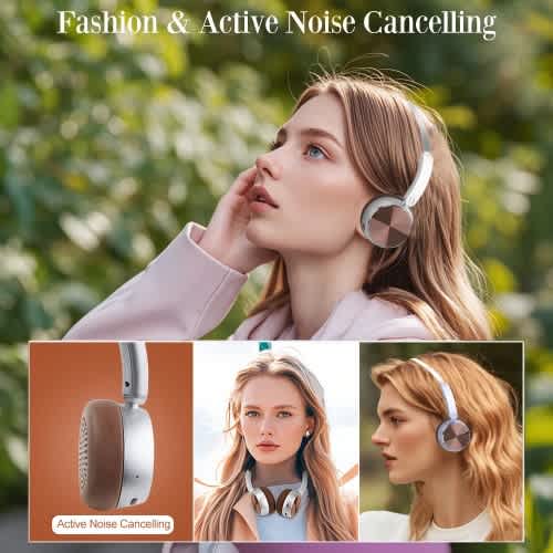 Bluetooth 5.4 Retro Headphone With 65hrs Battery & Noise Cancellation- rb-830bh- Brown - View 9