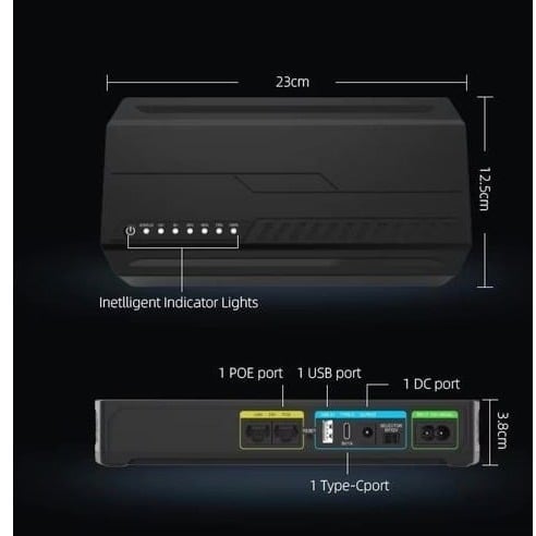 Mini Dc Ups Ske Poe-930p-lfp - 24000mah - View 2