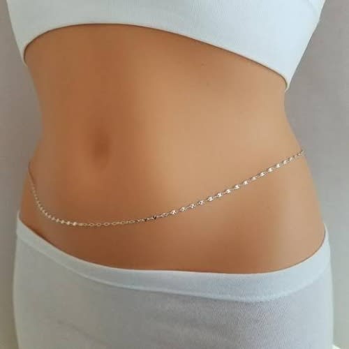 Geometric Waist Chain- Silver - View 1