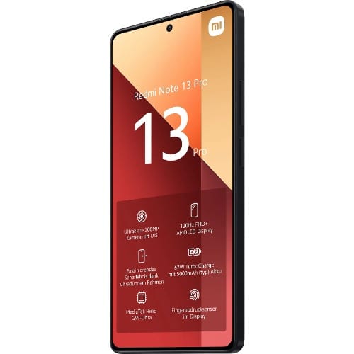 Redmi Note 13 Pro - 6.67" - 512GB ROM - 12GB RAM - 200MP - 4G LTE - Dual SIM - 5000mAh - Black - View 2