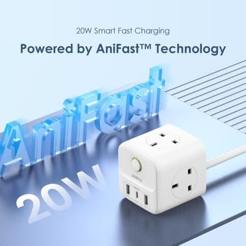 Oraimo Powerhub C 6-in-1 Power Expansion Cube Extension Charger 20w - View 2