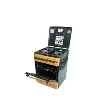 3 Gas Burner 1 Hot Plate With Gas Oven - Wood - 60x60cm - View 4