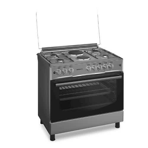 4 Gas Burner 2 Electric Plate Gas Cooker - Inox - View 2