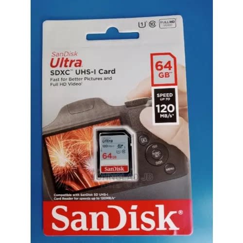 Ultra Sdxc Memory Card For Camera - 120mb/s - 64GB - View 2