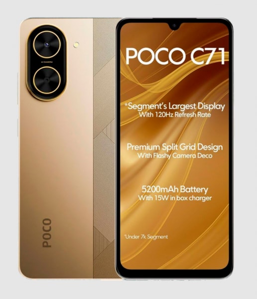 Xiaomi Poco C71- 6.88"- 4gb Ram - 128gb Rom- 50mp -5200mah- Gold