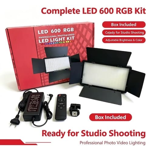 Led600 Rgb Professional Photo & Video Led Light Kit Varicolor  2battery+changer Dock+stand - View 5