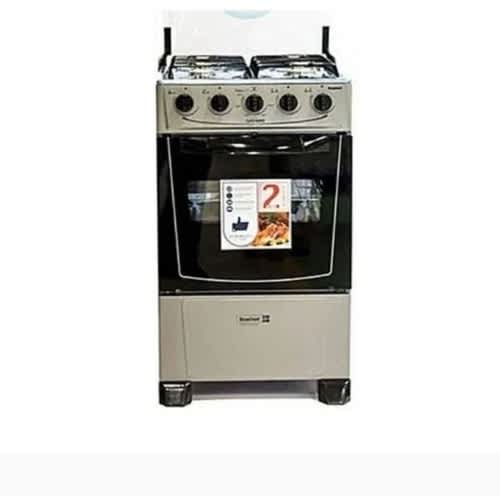 Standing Gas Cooker With Oven - 4 Burner - Grey - Ck5400 - 50cm X 50cm