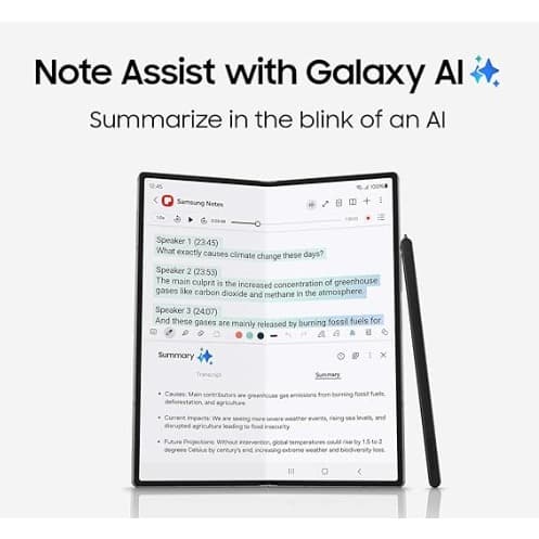Galaxy Z Fold 6 - 7.6" - 512GB ROM - 12GB RAM - Single Nano Sim+esim - 4400mAh - Sliver - View 3