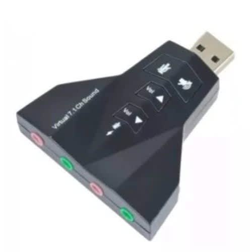 Usb Sound Card Adapter 7.1 Channel 3d Double Microphone/ Audio. - View 3