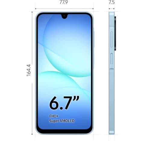 Galaxy A17 4G - 6.7" - 6GB RAM - 128GB ROM - Dual SIM - Fingerprint - 5000mAh - Blue - View 2