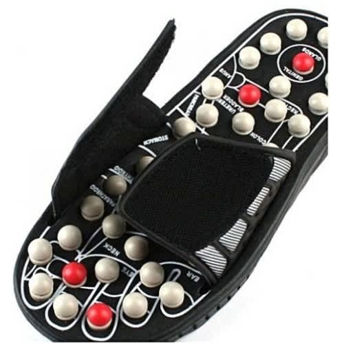 Foot Reflex – Acupuncture Massage Slippers With Electrodes - View 2