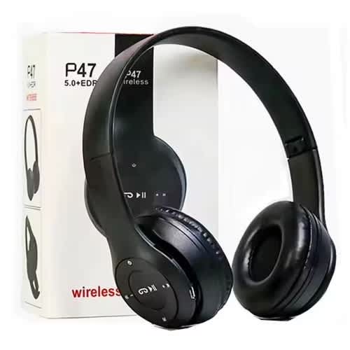 P47 Bluetooth Headphone Wireless Headset With Memory Card Slot And Fm Radio