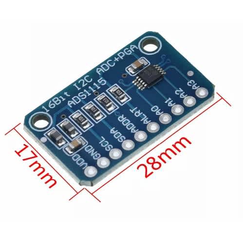 ADS1115 4-Channel 16-Bit ADC Module - View 3