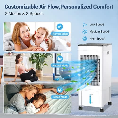 Portable Evaporative 8l Air Cooler- 60-65w.   1.5hp - View 5