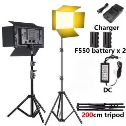 Led600 Rgb Professional Photo & Video Led Light Kit Varicolor  2battery+changer Dock+stand - View 2