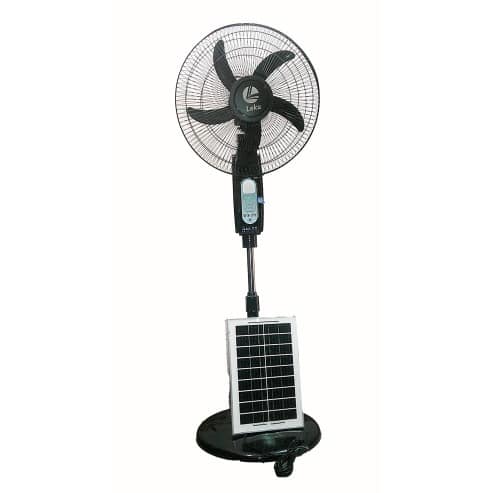 Leku 16" Multi-functional Solar Rechargeable Fan With USB Mobile Phone Charging Port & FM Radio - View 2