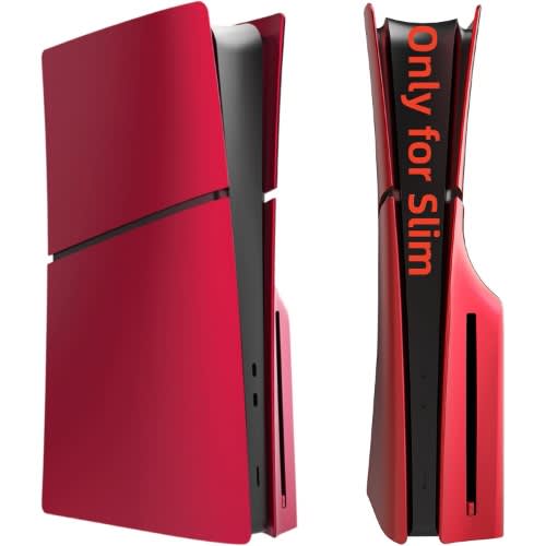 Cover Plates For Ps5 Slim- Compatible With Playstation 5 Slim Faceplate Volcanic- Red