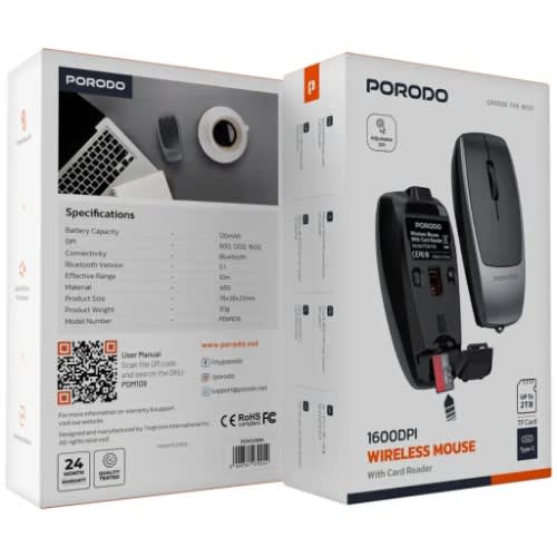 Wireless Mouse With Card Reader - 1600dpi - View 3