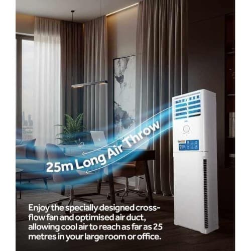 3 Horse Power Genpal Floor Standing Inverter Air Conditioner - White - View 4