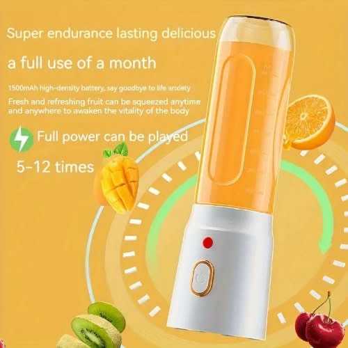 Portable Mini Blender Usb Rechargeable Juicer Cup Bottle Smoothie Maker - 450ml - View 4